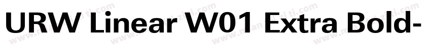 URW Linear W01 Extra Bold字体转换